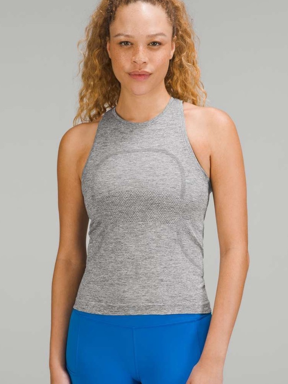 Lululemon Swiftly Tech High-Neck Tank Top 2.0 *Race Length in Slate SZ 2